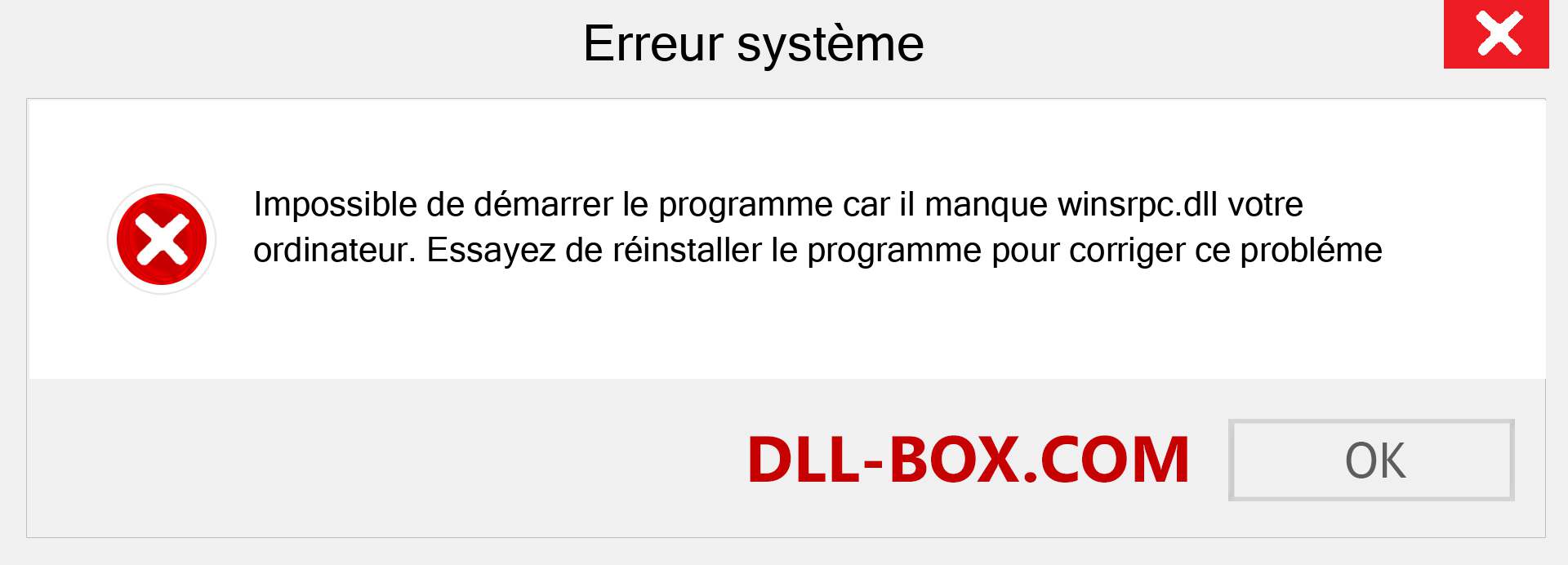 Le fichier winsrpc.dll est manquant ?. Télécharger pour Windows 7, 8, 10 - Correction de l'erreur manquante winsrpc dll sur Windows, photos, images